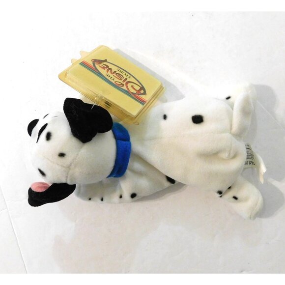 Disney Store 101 Dalmatians Mini Bean Bag Plush 8” Adorable Pup Blue Collar - Picture 6 of 8